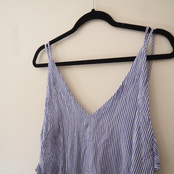 !! Lulus Adrift Blue White Stripe Tank Top sz xs - Picture 5 of 7